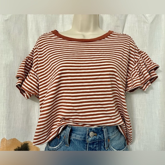 Madewell Tops - Madewell Ruffle Sleeve Top